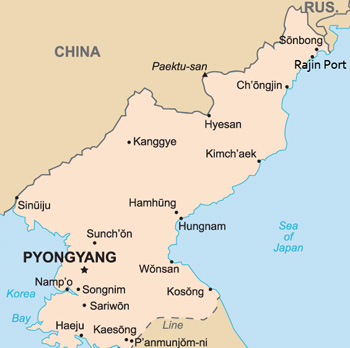 china north korea map. 9 – China has gained a