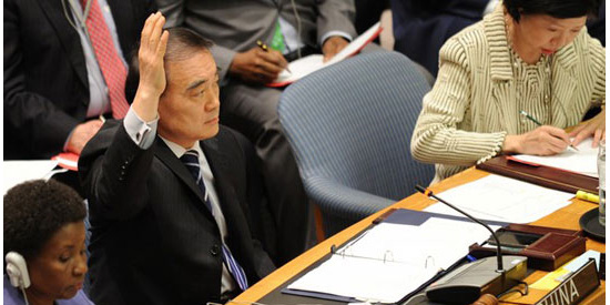 China abstains...courteously